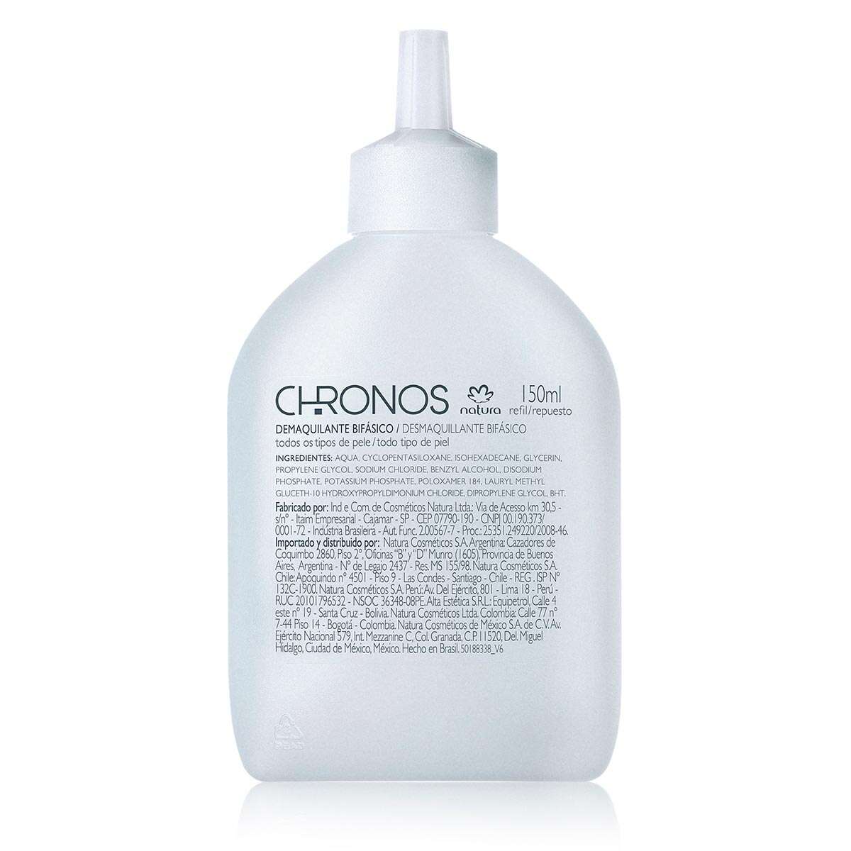 Refil Demaquilante Bifásico Chronos 150ml