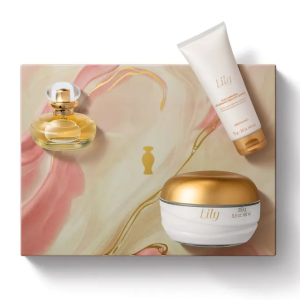 Kit Lily (1 Eau de Parfum 30ml, 1 Creme Acetinado 250g e 1 Geleia Iluminadora 75g)