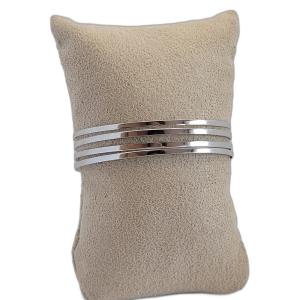 Bracelete 4 Filas Ródio Branco