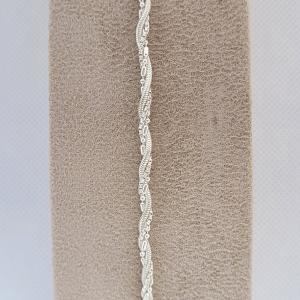 Pulseira Elo Três Fios Prata 3mm 18cm