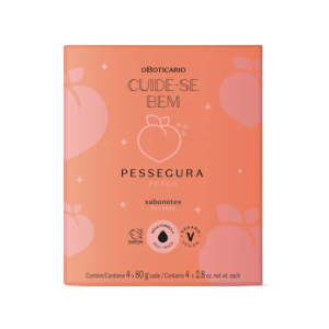 Sabonete em Barra Cuide-Bem Pessegura 4 unidades de 80g cada
