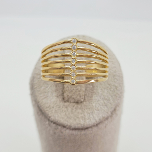 Anel Joice Filetado Microzircônia Folheado A Ouro nº 21