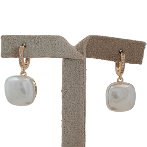 Brinco Argola Click Cravejado Microzircônia Folheado A Ouro