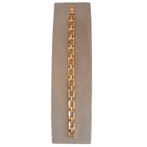 Pulseira Encantos Cravejado Microzircônia Folheado A Ouro 19cm