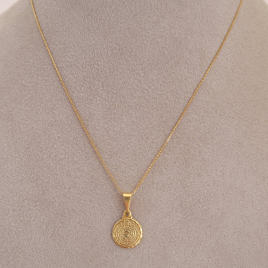 Colar Elo Veneziana Pai Nosso Folheado A Ouro 45cm