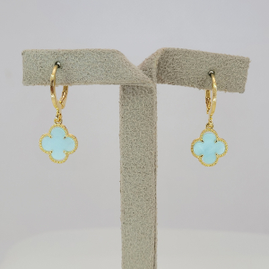 Brinco Argolinha Inspiração Van Cleef Folheado A Ouro
