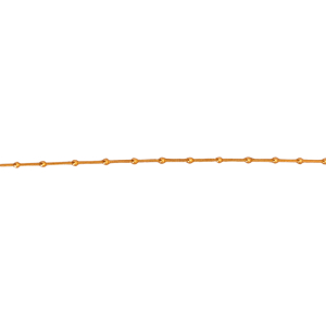 Pulseira Elo Rabo Gato Bolinha Folheado A Ouro 19cm