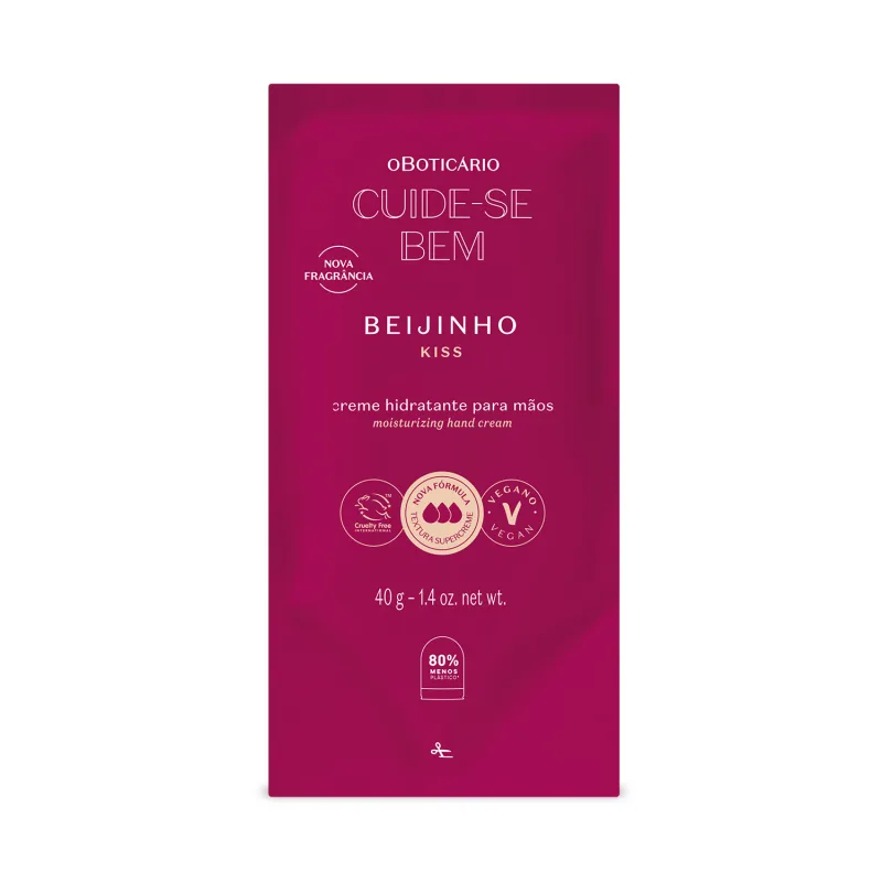 Creme Refil para Mãos Cuide-se Bem Beijinho 40g