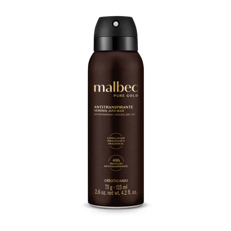 Desodorante Aerossol Malbec Pure Gold 75g