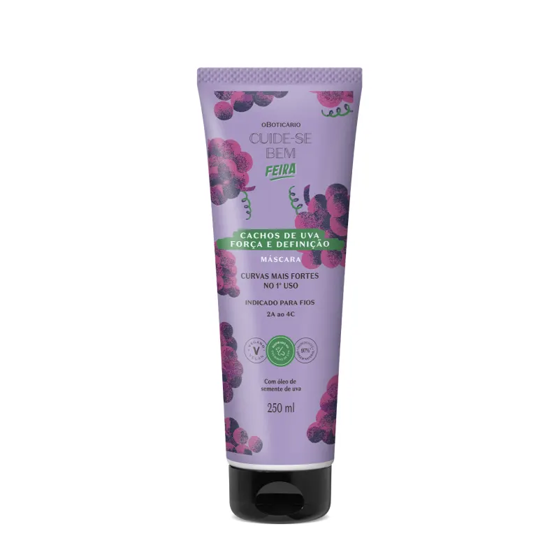 Máscara Capilar Cuide-se Bem Feira Cachos de Uva 250ml