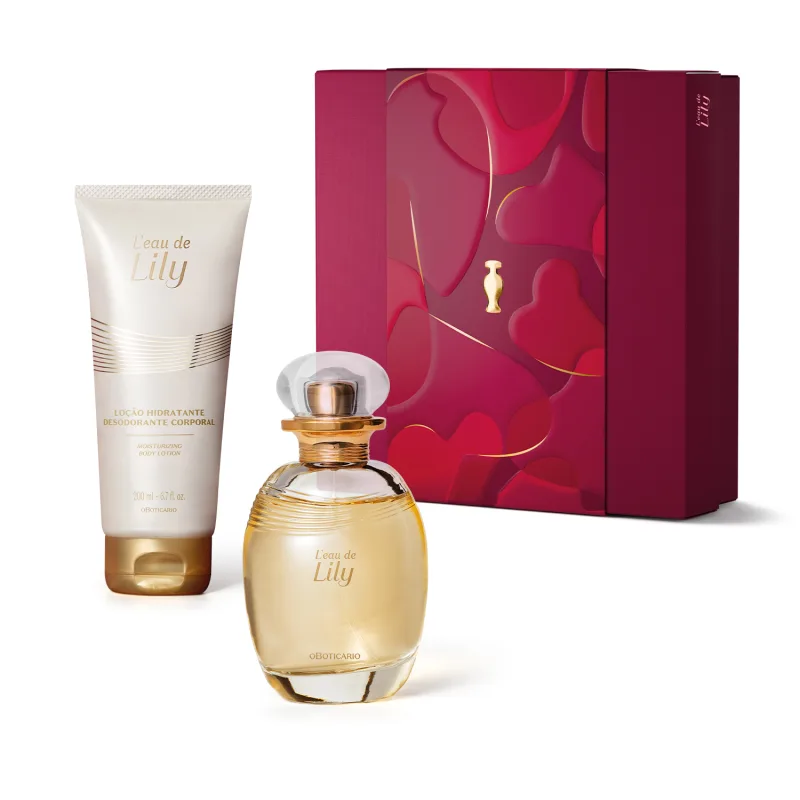 Kit Presente L'eau de Lily (1 Colônia L'eau de Lily 75ml e 1 Hidratante Corporal L'eau de Lily 200ml)