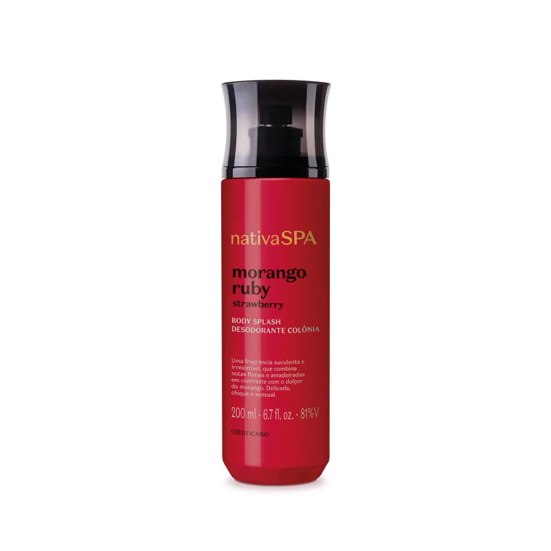 Body Splash Nativa Spa Morango Ruby 200ml