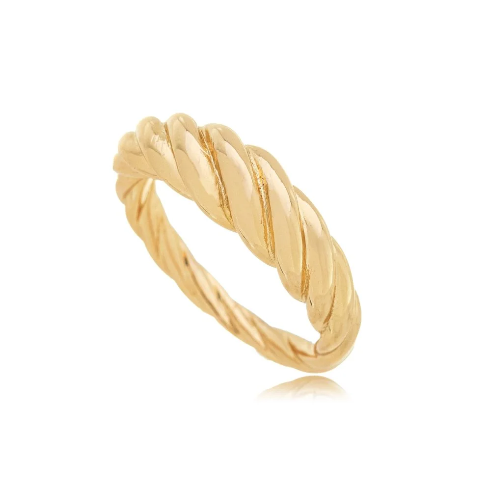 Anel Vita Aurea Croissant Folheado A Ouro nº20