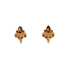 Brinco Marrom e Mel Dourado