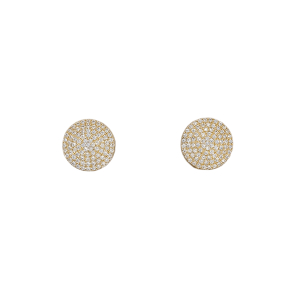Brinco Pizza Cravejado Microzircônia Folheado A Ouro