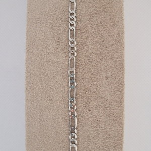 Pulseira Elo 3 Por 1 Aço Inox 3mm 23cm