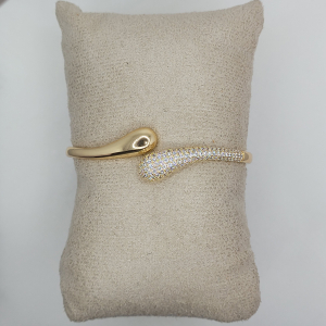 Bracelete Gota Cravejado Microzircônia Verniz Italiano
