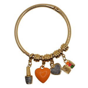 Bracelete Com Pingentes Verniz Italiano