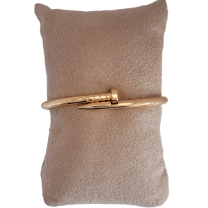 Bracelete Prego Dourado Verniz Italiano