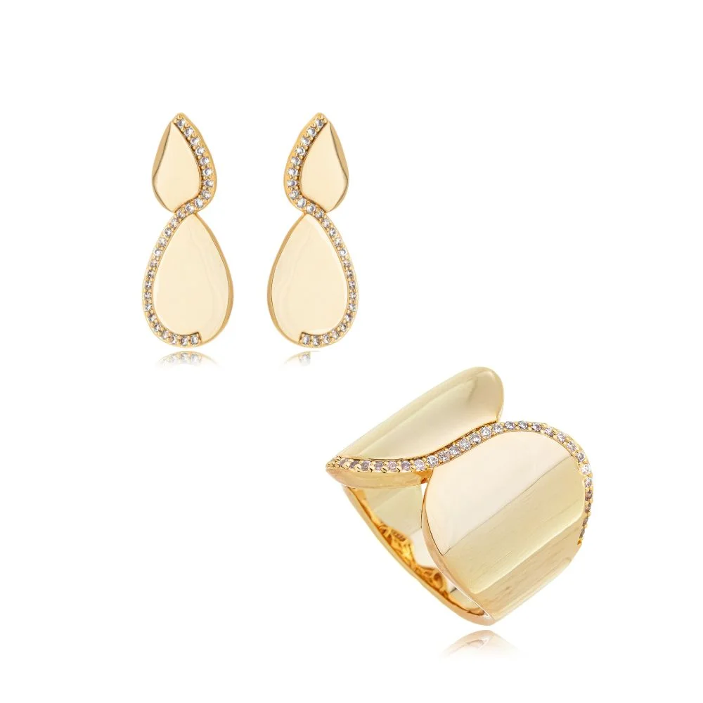 Anel Sirius Cometa Folheado A Ouro nº20