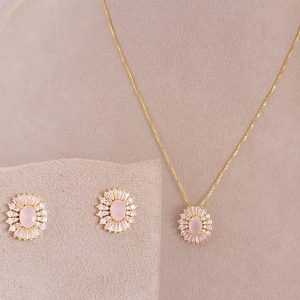 Conjunto Elo Veneziana Josi Folheado A Ouro 45cm