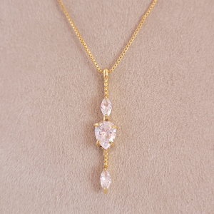 Conjunto Elo Veneziana Elisa Folheado A Ouro 45cm + Extensor