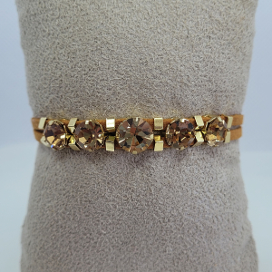 Pulseira Corino Com Ponto de Luz Nude