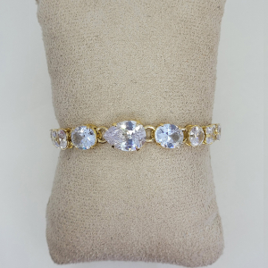 Pulseira Cristal Fecho Gravata Verniz Italiano