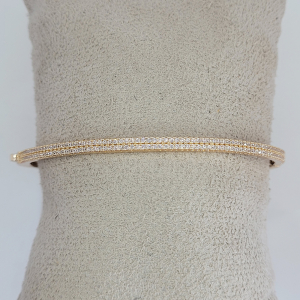 Bracelete Cravejado Micro Zircônia Folheado A Ouro