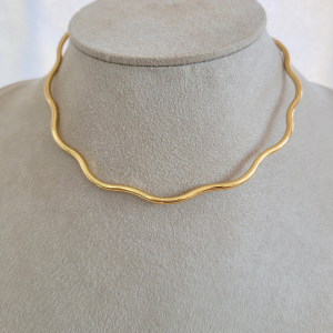 Choker Ondulado Verniz Com Extensor Italiano