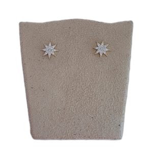 Brinco Estrela Cravejado Microzircônia Folheado A Ouro M