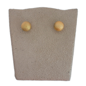 Brinco Bolinha Jateada Folheado A Ouro G