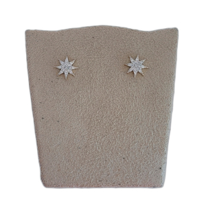 Brinco Estrela Cravejado Microzircônia Folheado A Ouro G