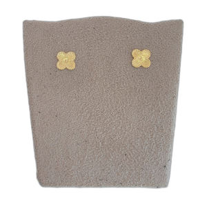 Brinco Inspiração Van Cleef Liso Folheado A Ouro P