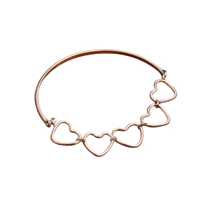 Bracelete Elos Coração Prata