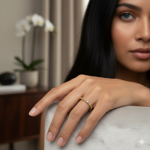 Anel Aliança Toda Cravejada Microzircônia Folheado A Ouro nº 14