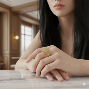 Anel Rendado e Cravejado Microzircônia Folheado A Ouro nº 16