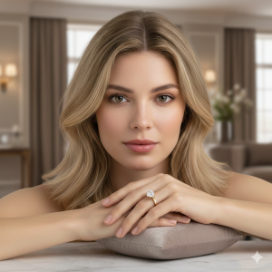 Anel Solitário Coração Cristal Folheado A Ouro nº 18