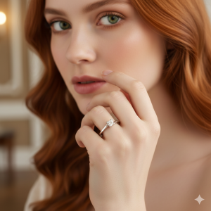 Anel Solitário Prata nº 15