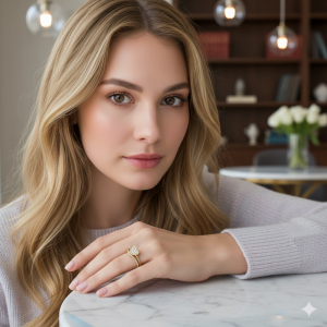 Anel Com Coração e Friso Cravejado Microzircônia Folheado A Ouro nº 20