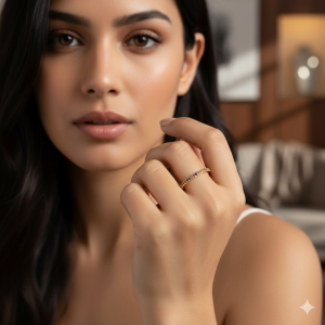 Anel Meia Aliança Cravejado Microzircônia Colorida Folheado A Ouro nº 17