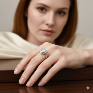 Anel Coração Cravejado Micro Zircônia Prata nº 20