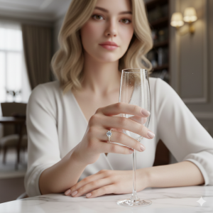 Anel Solitário Zircônia Redonda Prata nº 13