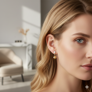 Brinco Ponto de Luz Com Bolinha Liso Tarraxa Baby Verniz Italiano M