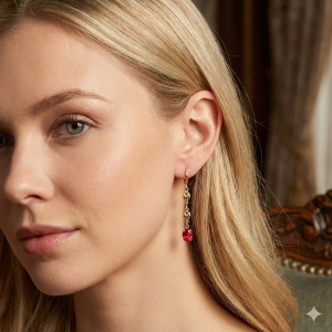 Brinco Argola Com Cristal Pink Folheado A Ouro M