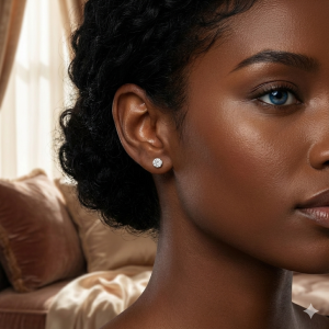 Brinco Ponto de Luz Bebê Cravação Inglesa Cristal Tarraxa Baby Prata