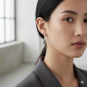 Brinco Argola Prata 2,80cmx2,80cm diâmetro