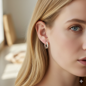 Brinco Argola Lisa Base Reta Prata P