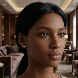 Brinco Ponto de Luz Cristal Tarraxa Baby Prata 2mm