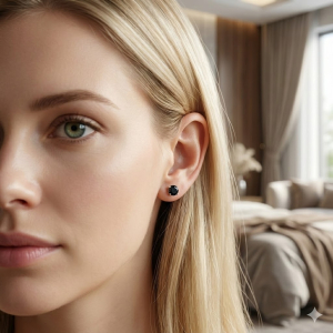 Brinco Ponto De Luz Zircônia Negra Prata 3mm Prata